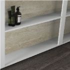 Frame bianco con pannelli in legno grain